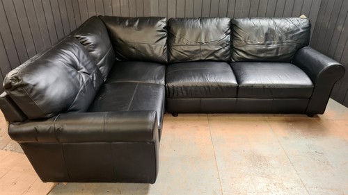 Left hand corner sofa black - corner,