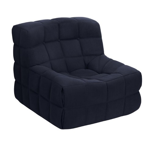 Navy blue micro cord pillow - blue,