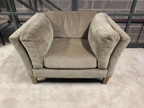 Velvet armchair grey mink - armchair,