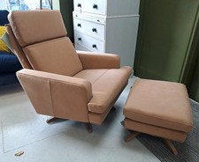 COLLINS & HAYES LEATHER SWIVEL